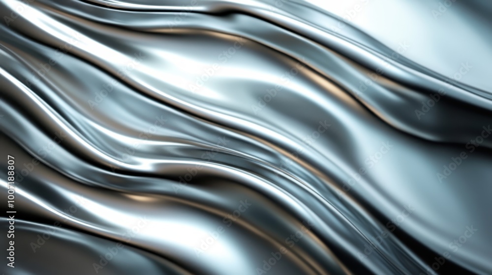 Aufkleber sleek metallic folds flow smoothly, creating a modern, reflective texture that evokes sophistication