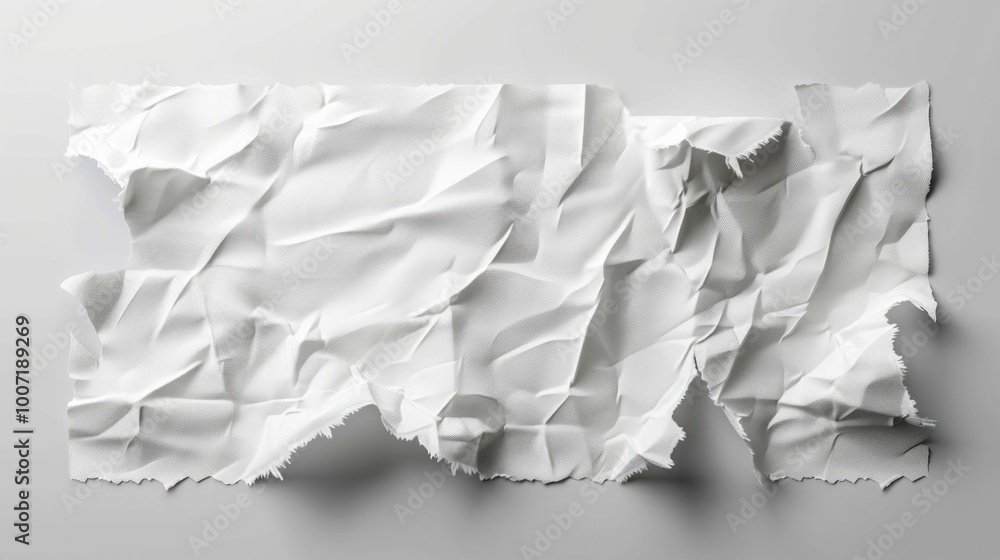Poster a fragment of a document or note with rough, irregular edges