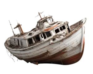 Papier peint photo intissé old wooden boat
