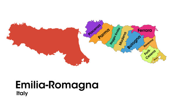 emilia romagna italy map
