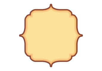 Cartel curvo de colores otoñales vacío y elegante