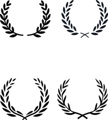 Obraz premium laurel wreath vector on white background