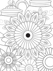 Flowers Coloring Pages For Adules