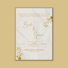 Clean simple invitation card design for save the date, wedding birthday party, holiday anniversary celebrations.