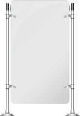 Office white board realistic mockup. Promotion banner