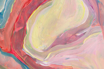 Art Watercolor and Acrylic brushstroke smear blot painting wall. Abstract waves texture color stain...