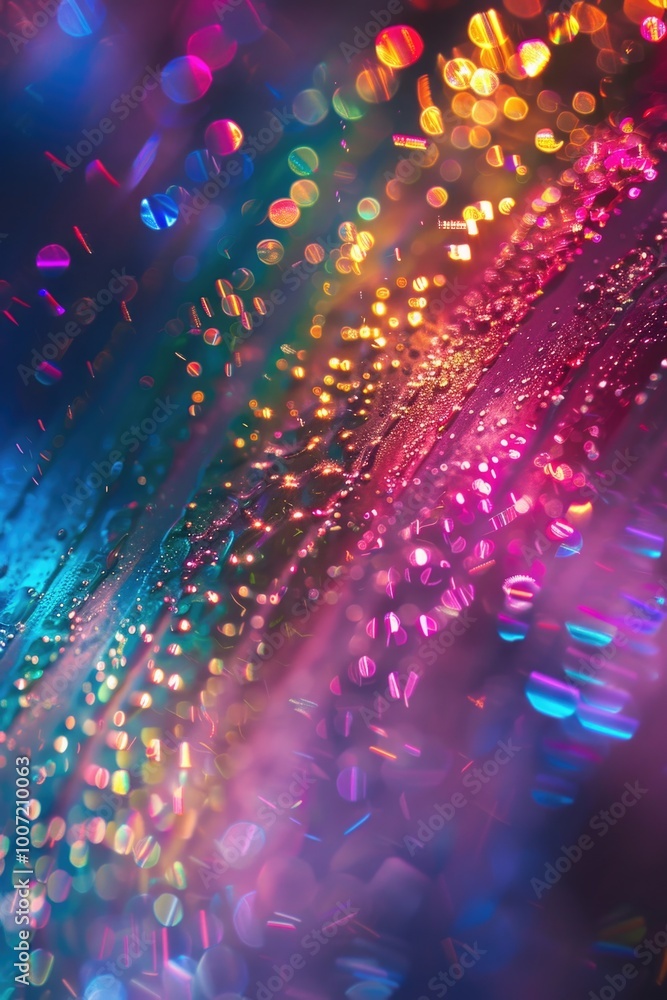 Poster blurry image of vibrant colors on a background with no specific focus or subject, suitable for use a