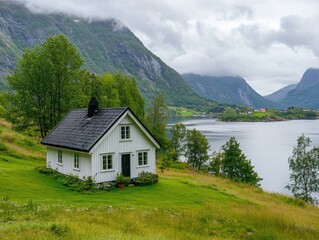 Obraz premium house on the lake
