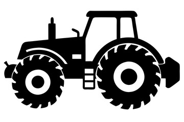 A  icon rotavator silhouette vector on white background.	