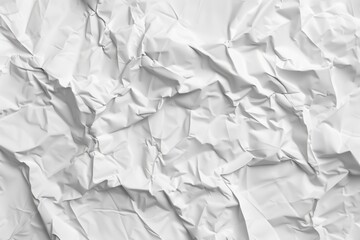 Obraz premium A close-up of a crinkled white paper sheet with textured edges