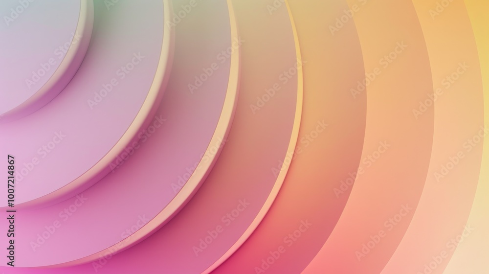 Aufkleber abstract design with curved shapes and bright colors, suitable for use as a background or decorative