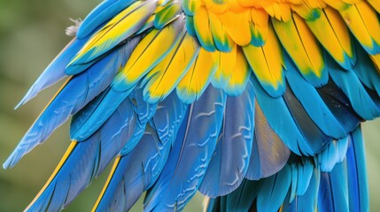 Fototapeta premium A detailed shot of vibrant bird plumage