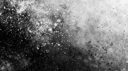 Obraz premium A black and white photograph of snow falling from the sky, creating a peaceful winter scene