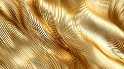 Naklejka premium Abstract golden background with wavy lines.
