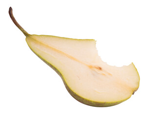 Gruszka na przezroczystym tle, PNG, p&oacute;ł gruszki, ugryziona gruszka 