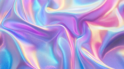 Obraz premium Abstract iridescent holographic background with shimmering light reflections.