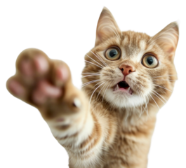 PNG  Cat act like shocking animal mammal kitten.