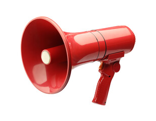 One wireless megaphone speaker isolated on white
