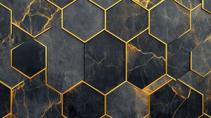 Abstract Hexagon Marble Texture