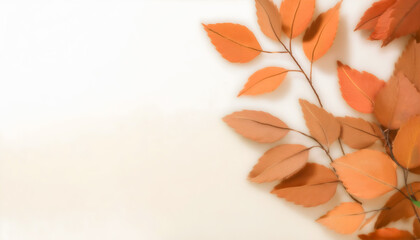 light background with autumn twig