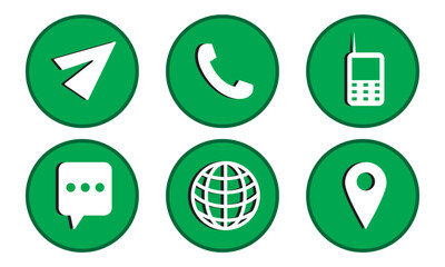Contact icon set. Thin line Contact icons set. Contact symbols - Phone, mail, fax, info, e-mail, support... vector