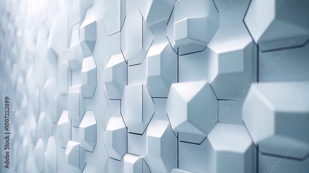 Poster Abstract Modern Hexagonal Pattern Design