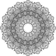 Ready to Print SVG Mandala for Coloring Doodle Flowers Pattern Floral Relaxing Art Ready made Sketch Mandala Graphics flower pattern vector floral rose illustration nature art decoration