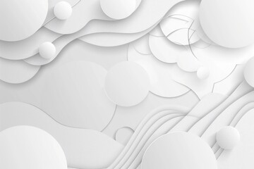 A simple design featuring circles and waves on a white background, great for use as a texture or pattern