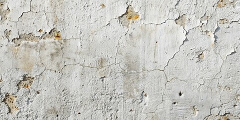 Obraz premium White Wall With Cracks And Flakes, Crack, Flakes, Wall Texture