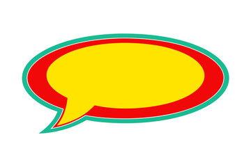 Creative Vector Design Featuring an Oval Speech Bubble with Dual Outlines
