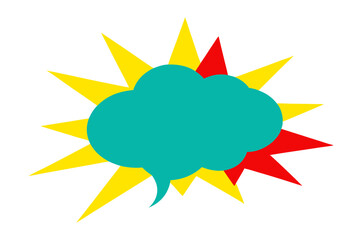Creative Vector Illustration of a Speech Bubble with Large Irregular Spikes for Engaging Graphic Projects
