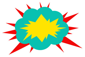 Vibrant Jagged Edge Comic Speech Bubble Vector Art for Explosive Designs

