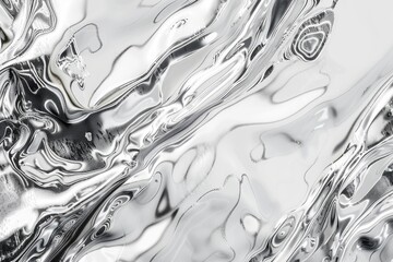 A close-up shot of a shiny surface in black and white