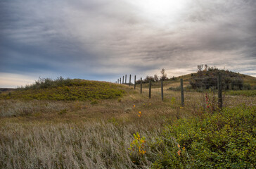 Autumn hiking on the Canadian prairie