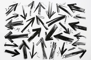 A group of arrows in various shapes and sizes