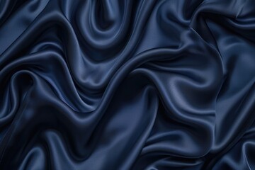 Obraz premium Elegant navy blue silk satin background for festive occasions.