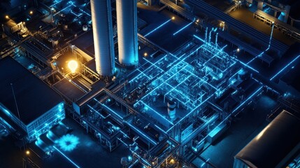 Illuminated Industrial Complex