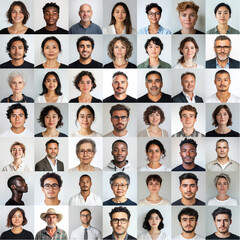 Diverse Face Headshot Portraits