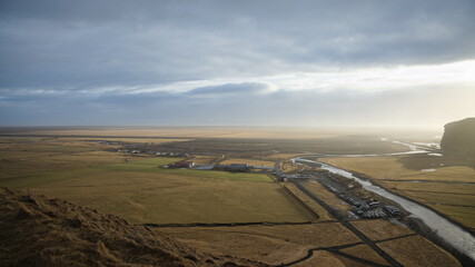 waterfall Skogafoss - river Skogaa