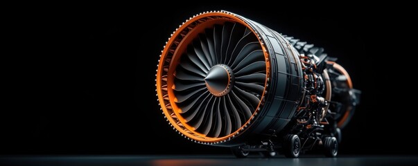 Jet Engine Model with Detailed Design Elements