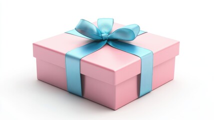 Simple and stylish gift box with a decorative ribbon