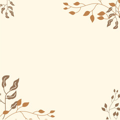 Background Aesthetic With Leaf Shilhouette 