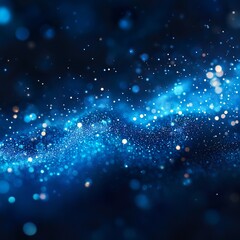 Glittering blue lights creating festive sparkling bokeh background scene wallpaper