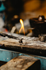 Jeweler Cleaning a Ring