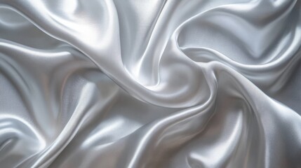 Fototapeta premium White gray satin texture that is white silver fabric silk panorama background with beautiful soft blur pattern natural. -