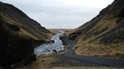waterfall Kvernufoss -river Kverna