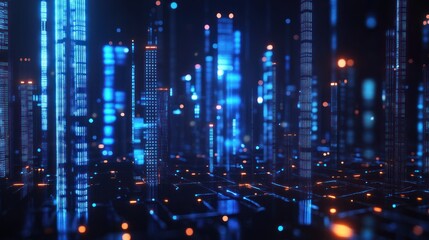 Futuristic Digital Cityscape