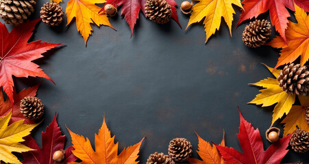 autumn leaves border
