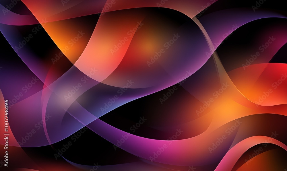 Poster abstract background with smooth shapes