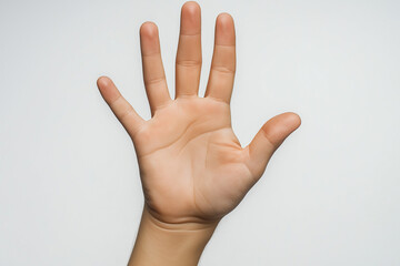 Naklejka premium Hand symbol on white background. generative